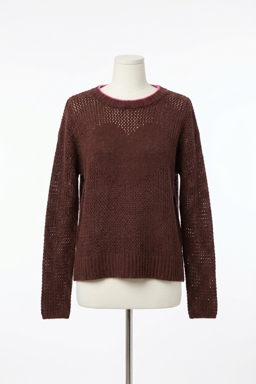 NEW LISA TODD open for love sweater in chocolate